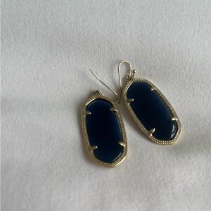 Kendra Scott Gold and Navy Drop Earrings